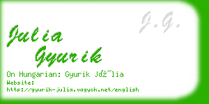 julia gyurik business card